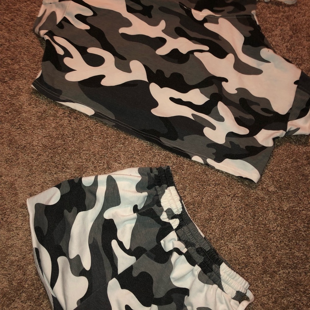 Fashion Nova Two Piece Camo Set